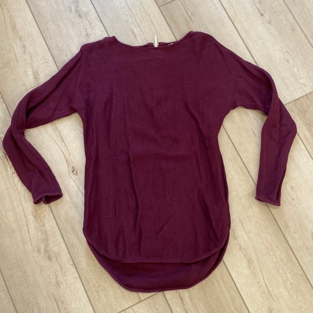 MICHAEL Michael Kors Maroon Tunic Long Sleeve Sweater Size Small